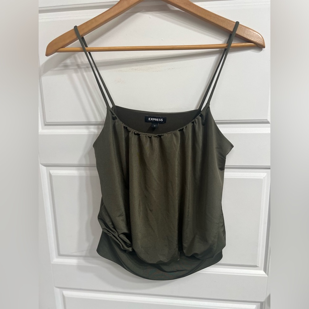 Express Dark Green Camisole Top Like New